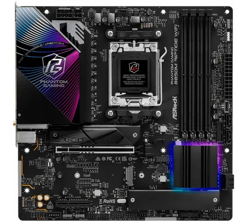 Mother ASRock B850M Riptide WiFi AM5 DDR5 White Box