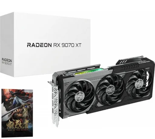 Placa de Video ASRock Radeon RX 9070 XT 16GB GDDR6 Steel Legend Dark White Box