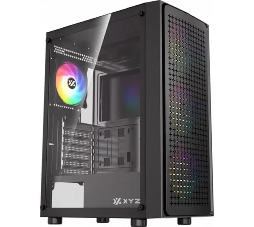 Gabinete XYZ Airone 70 Mesh Black 4x120mm ARGB Fans USB-C Vidrio Templado