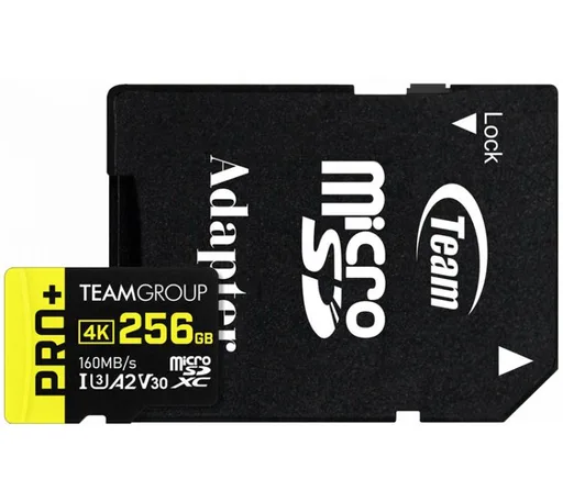 Memoria Micro Sdxc Team PRO UHS-I 256GB 160MB/s A2 V30 Clase 10 con Adaptador