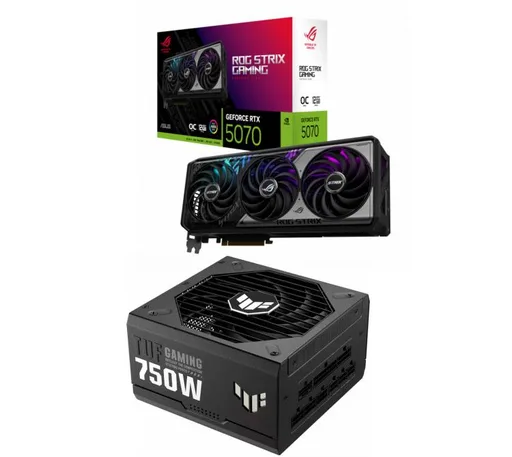 Combo ASUS ROG Strix GeForce RTX 5070 12GB OC + Fuente ASUS TUF 750W 80 Plus Gold