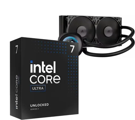Procesador Intel Core Ultra 7 265K 5.5GHz Turbo + Cooler CPU Corsair Nautilus 240 RS LCD Water Cooler
