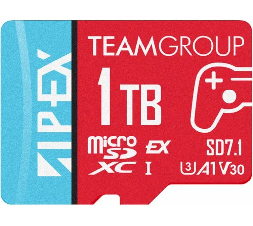 Memoria Micro SD Team Apex 1TB 800MB/s Express SD7.1 UHS-I A1 V30 4K Ultra-HD