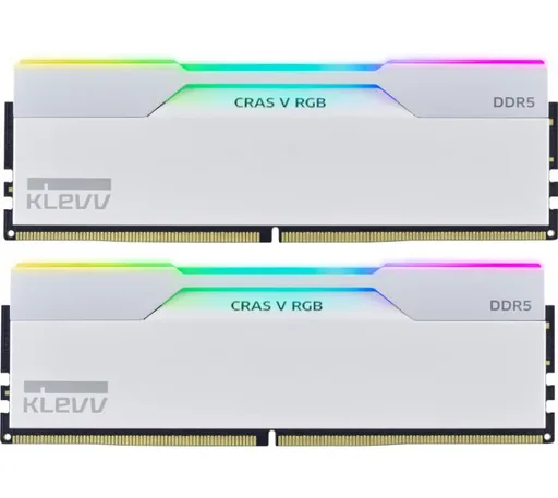 Memoria KLEVV DDR5 64GB (2x32GB) 6000MHz Cras V RGB White CL30