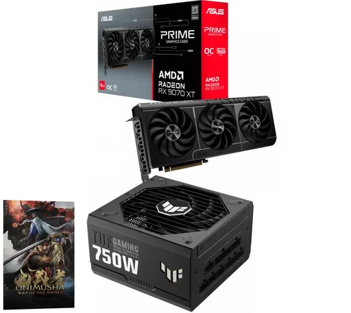 Combo ASUS Prime RX 9070 XT 16GB + Fuente ASUS TUF 750W 80 Plus Gold